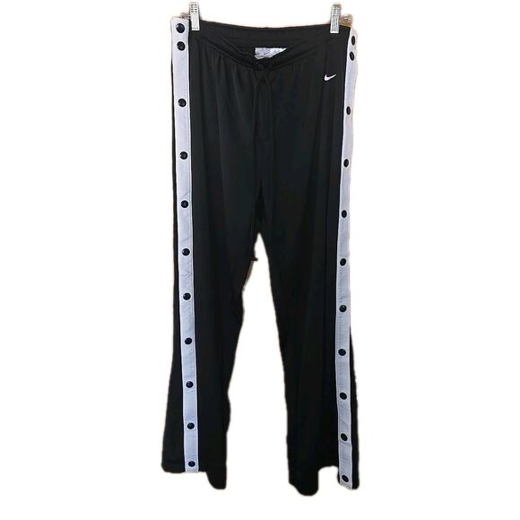 Nike Vintage Tearaway Pants Men's XL Track Black White Striped Athletic Warm Up - Picture 1 of 8